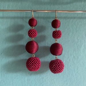 drop ball earrings
